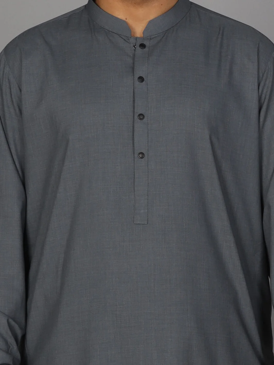 Grey Kameez Shalwar - AL-KS-2583A - Image 3