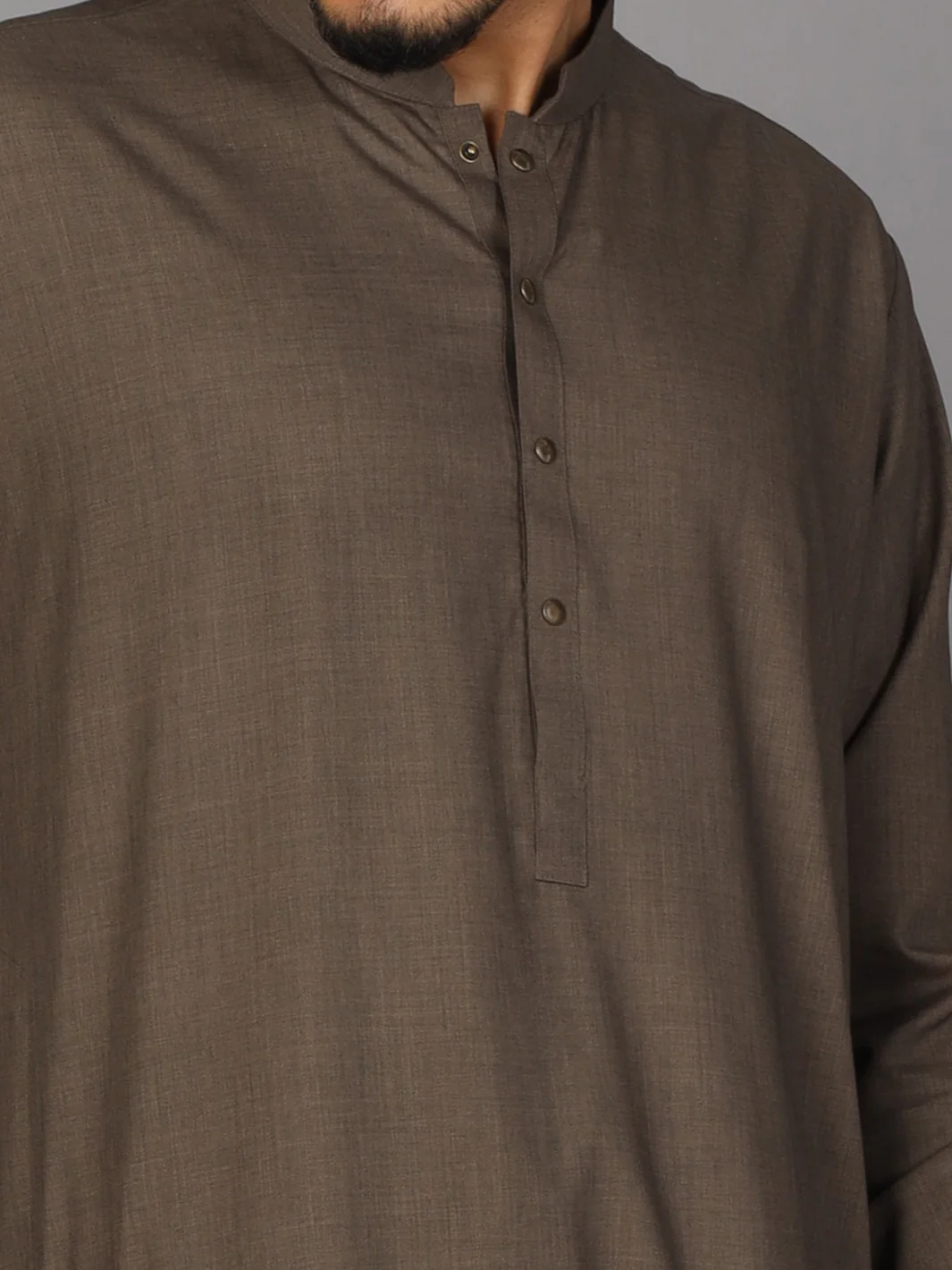 Olive Green Kameez Shalwar - AL-KS-2583B - Image 3