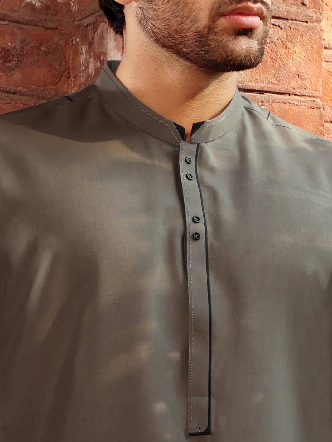 Green Blended Kameez Shalwar - AL-KS-2609 - Image 2