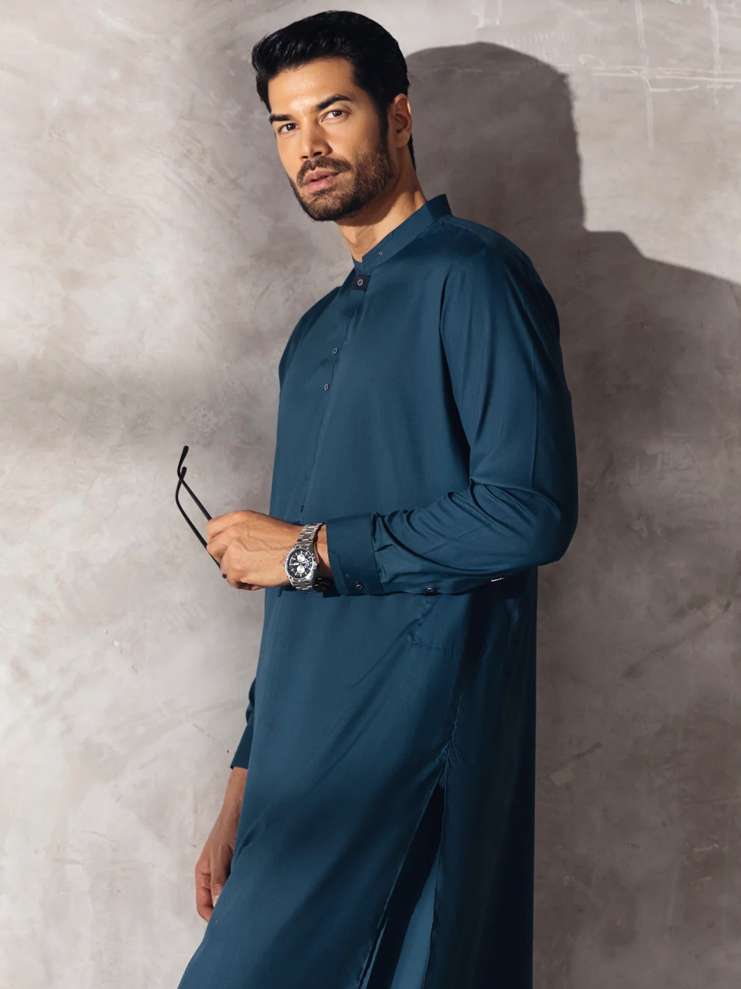 Green Kameez Shalwar - AL-KS-2677 - Image 4