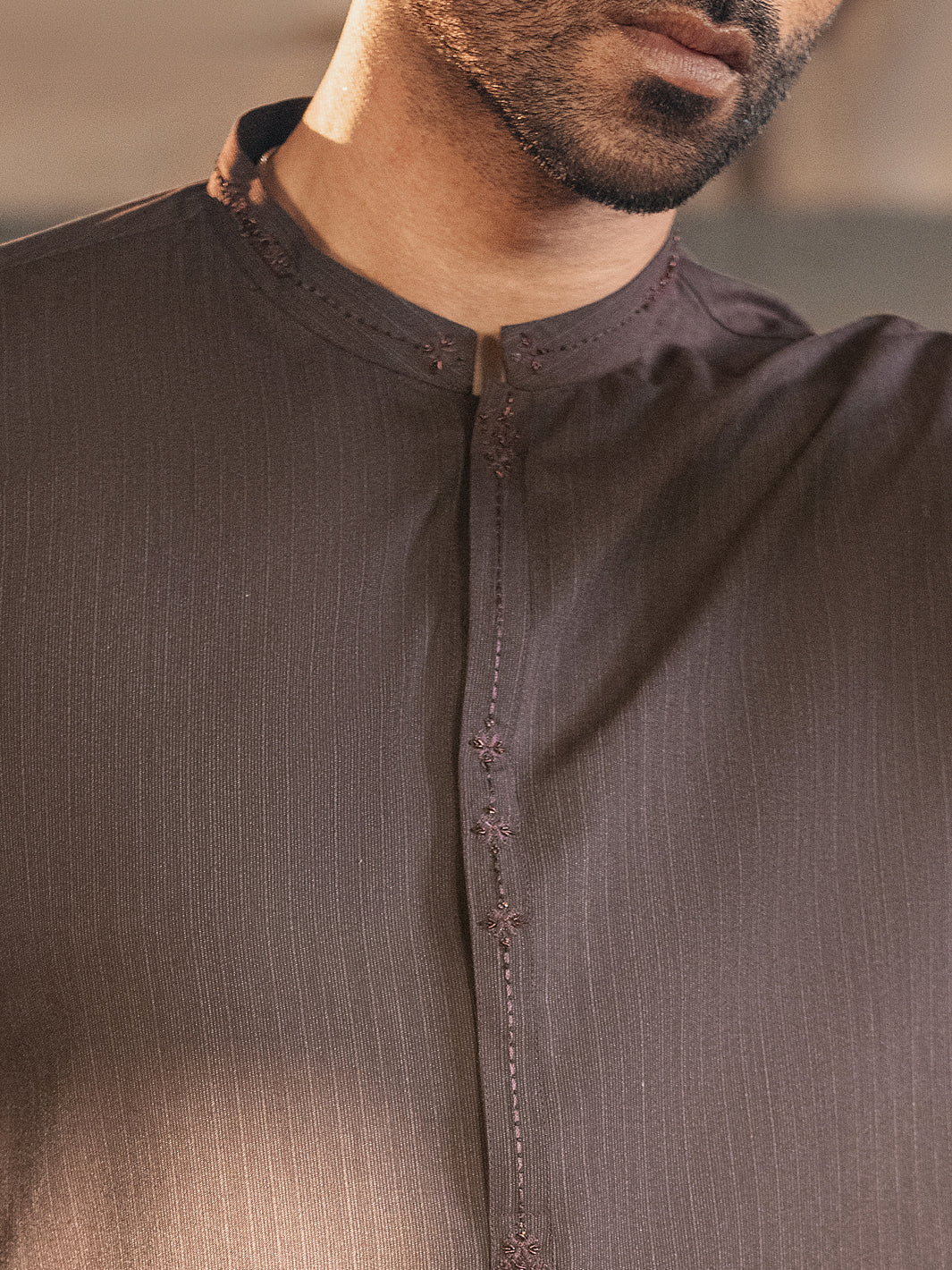 Deep Purple Blended Kurta Shalwar - AL-KS-2683 - Image 2