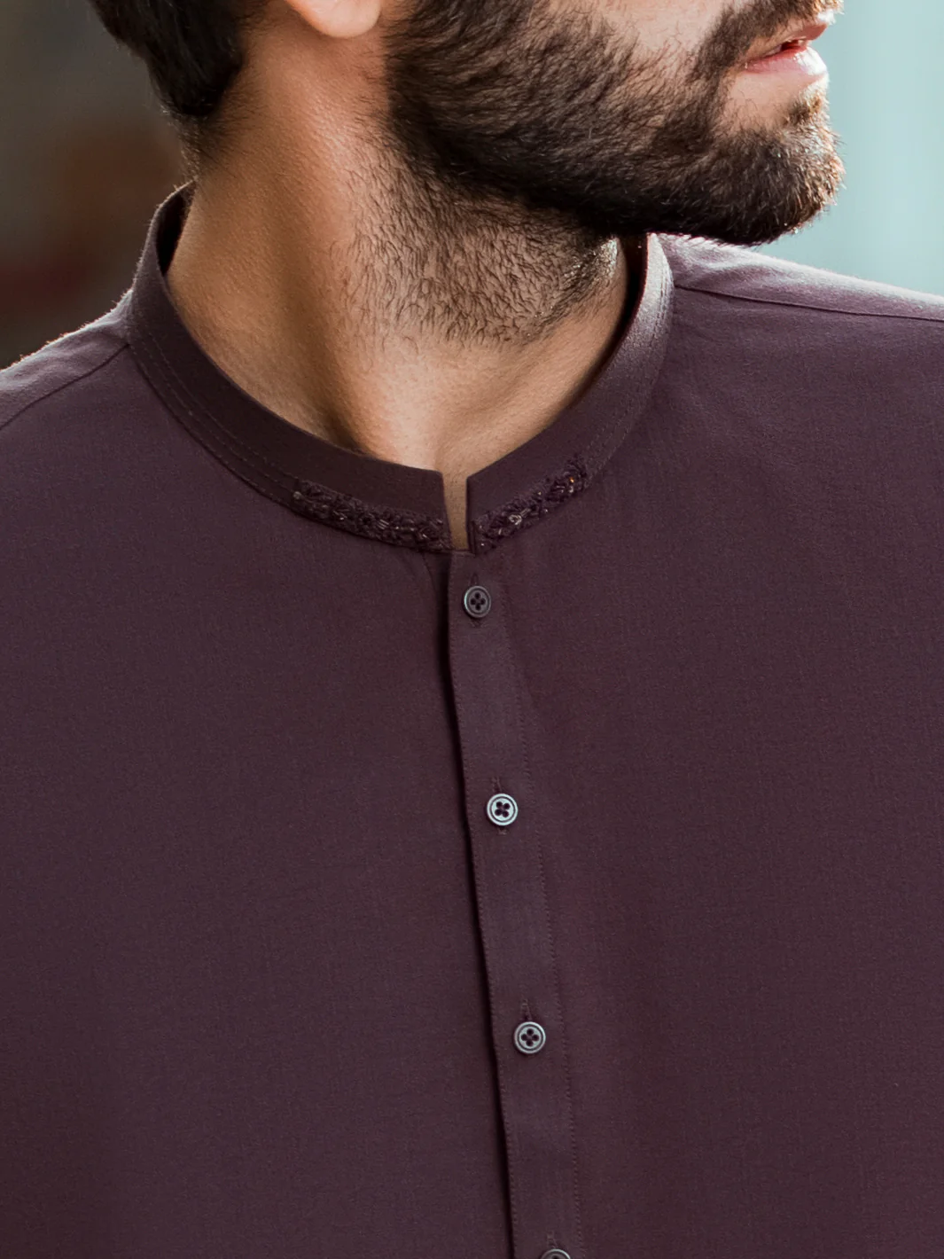 Burgundy Kurta Shalwar - AL-KS-2726 - Image 5