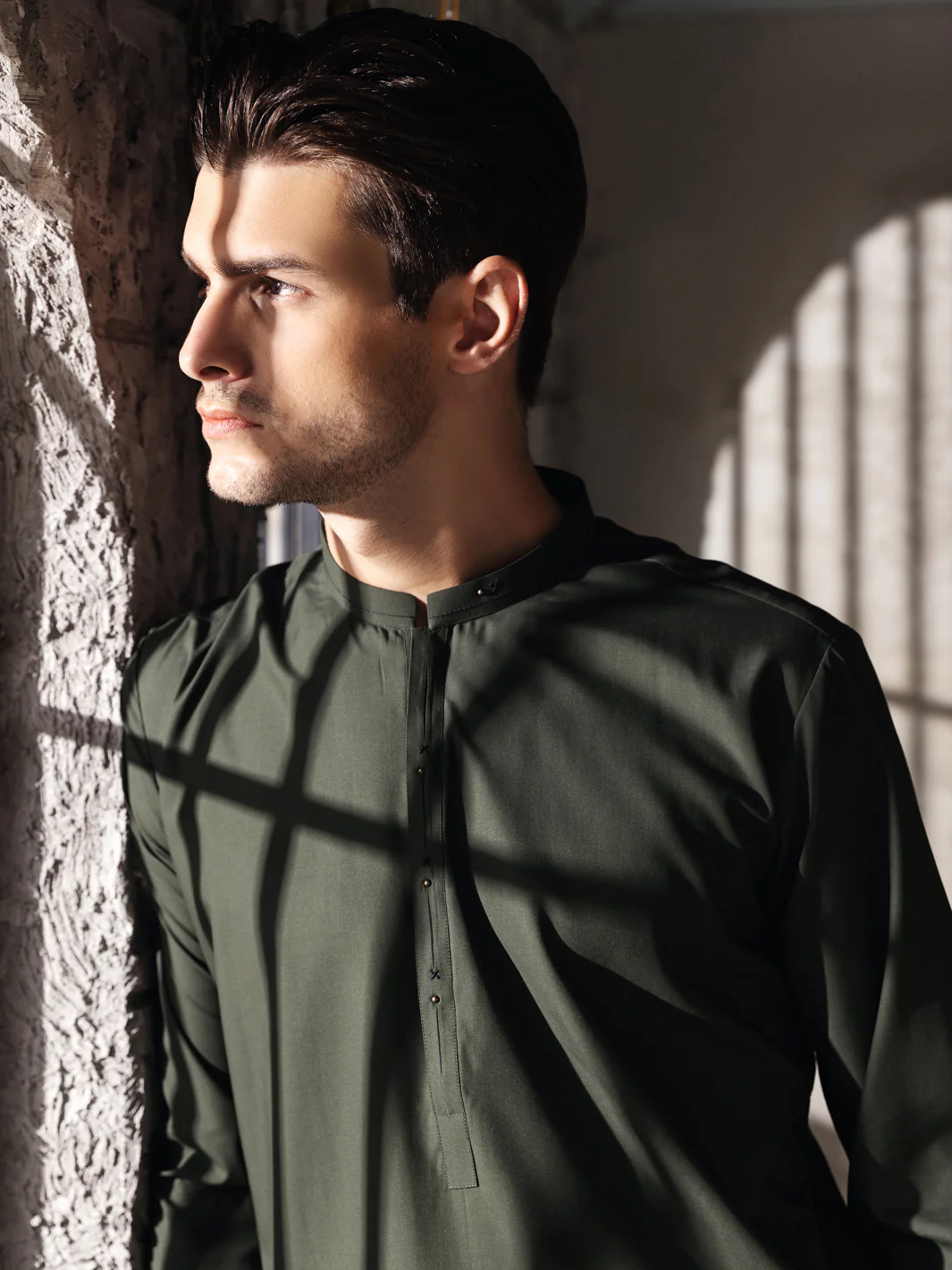 Green Blended Kameez Shalwar -AL-KS-2740 - Image 2