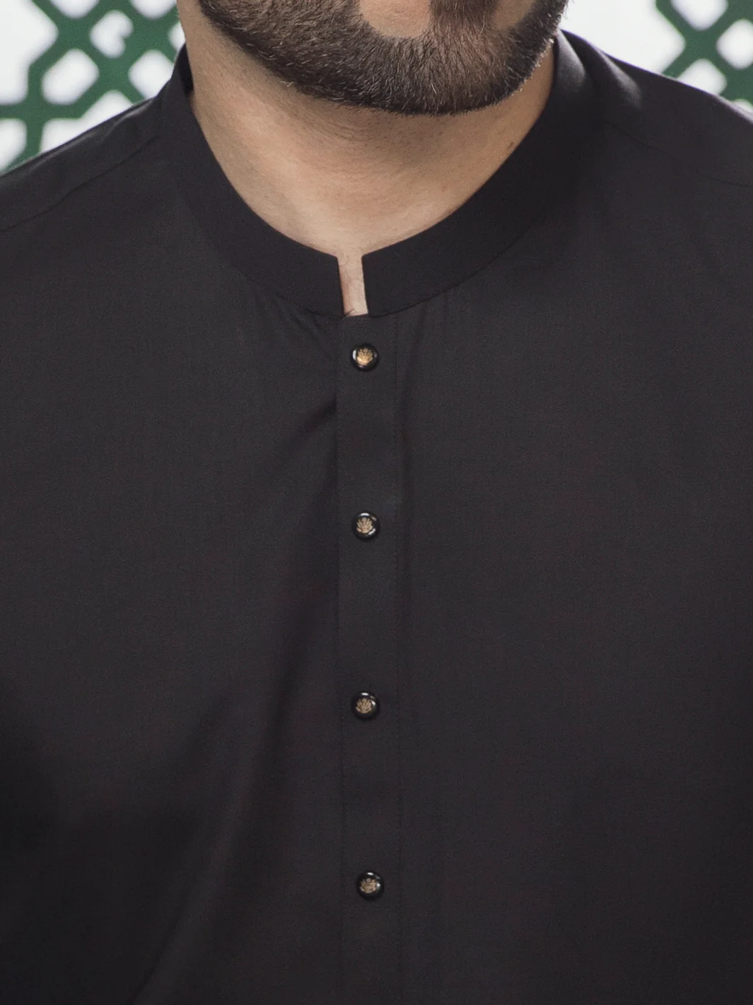 Black Blended Kameez Shalwar -AL-KS-2755D - Image 3