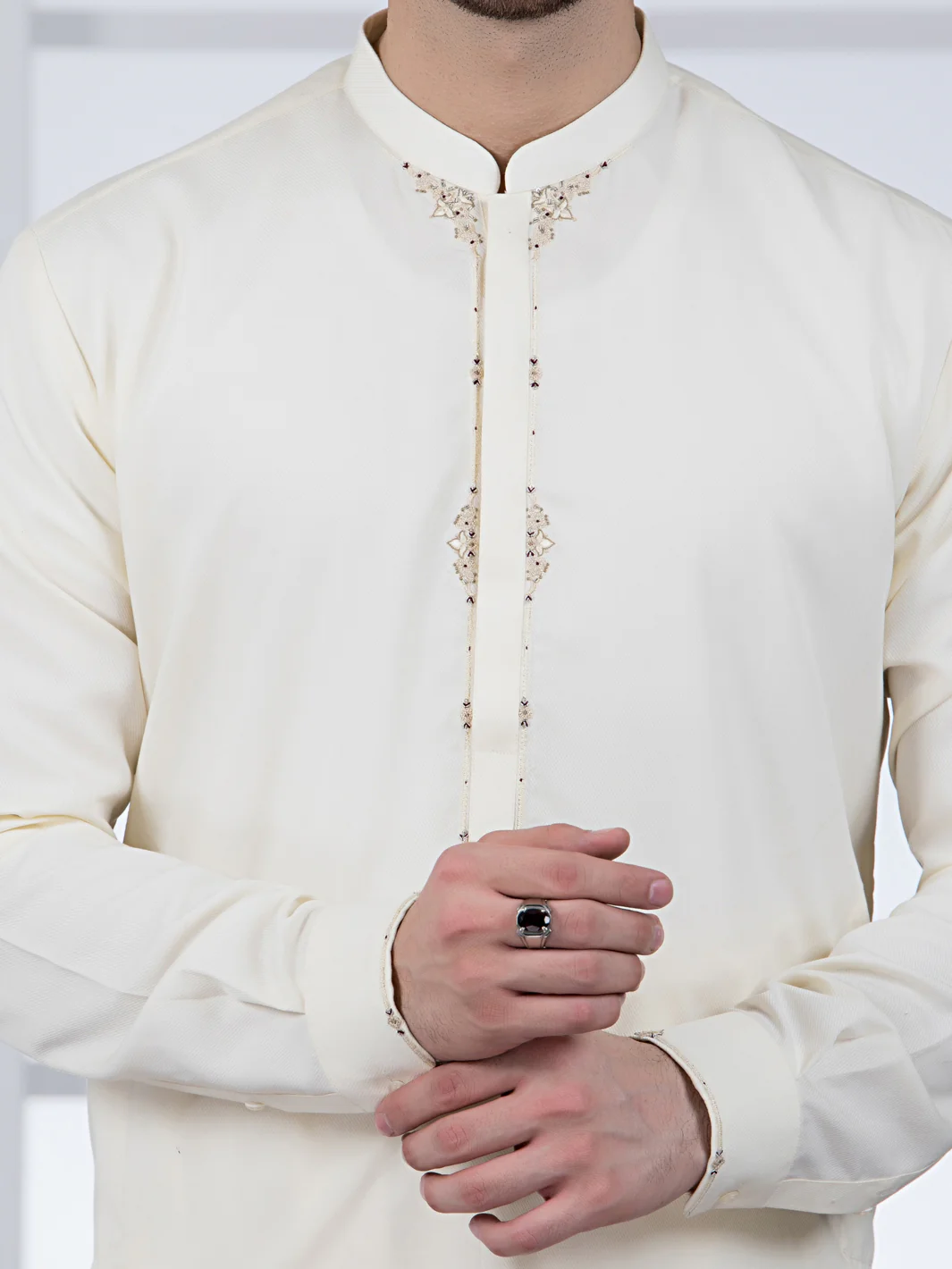 Cream Kameez Shalwar - AL-KS-2800 - Image 6