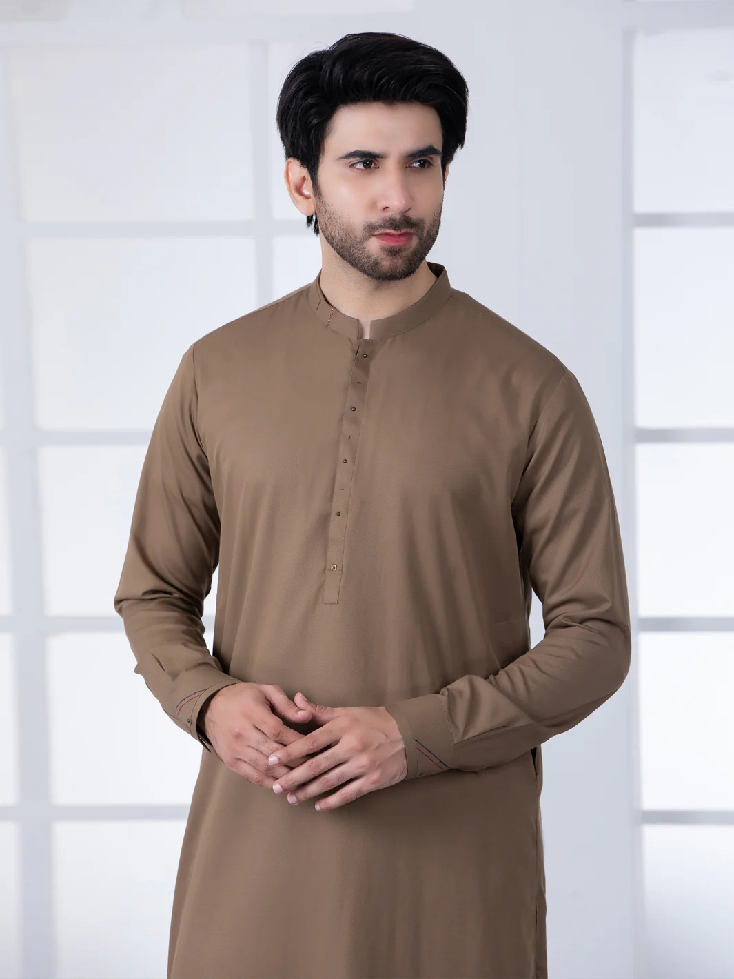 Brown Kameez Shalwar - AL-KS-2802 - Image 3