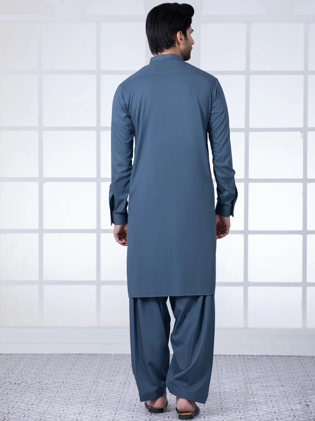 Grey Kameez Shalwar - AL-KS-2803 - Image 2
