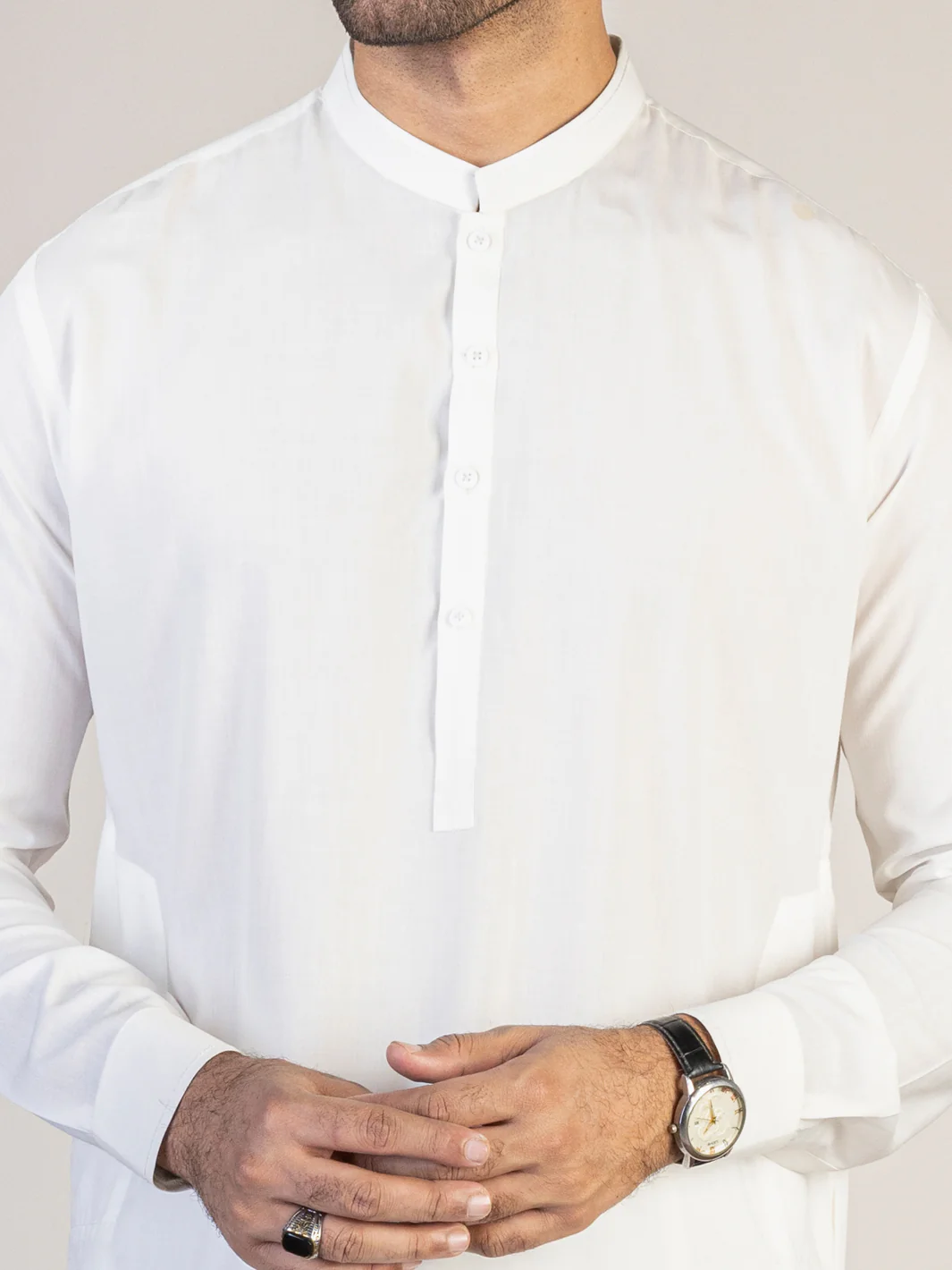 White Kameez Shalwar - AL-KS-2824 - Image 2