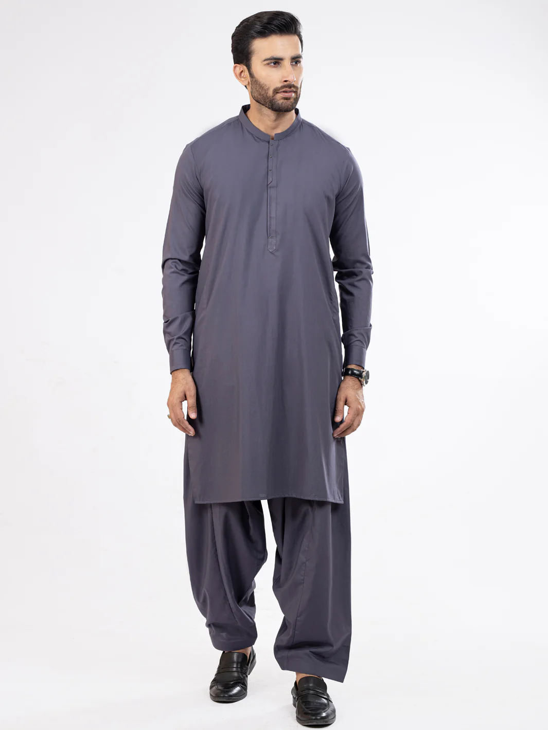 Grey Kameez Shalwar - AL-KS-2827