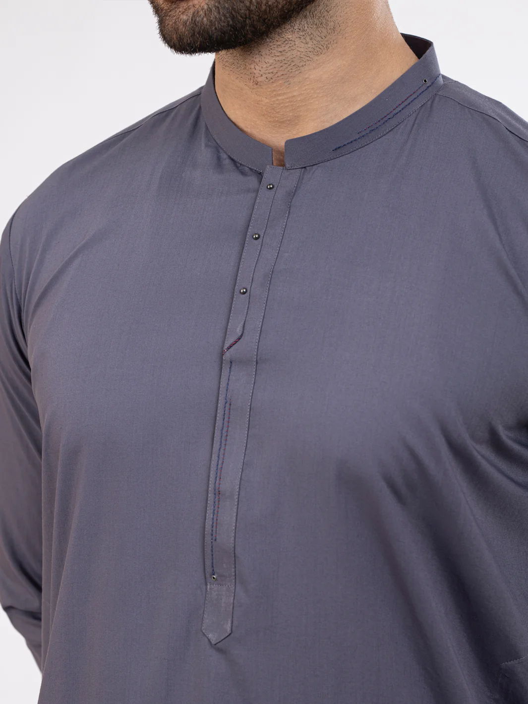 Grey Kameez Shalwar - AL-KS-2827 - Image 2