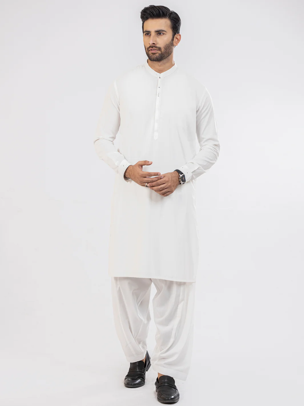 White Kameez Shalwar - AL-KS-2839
