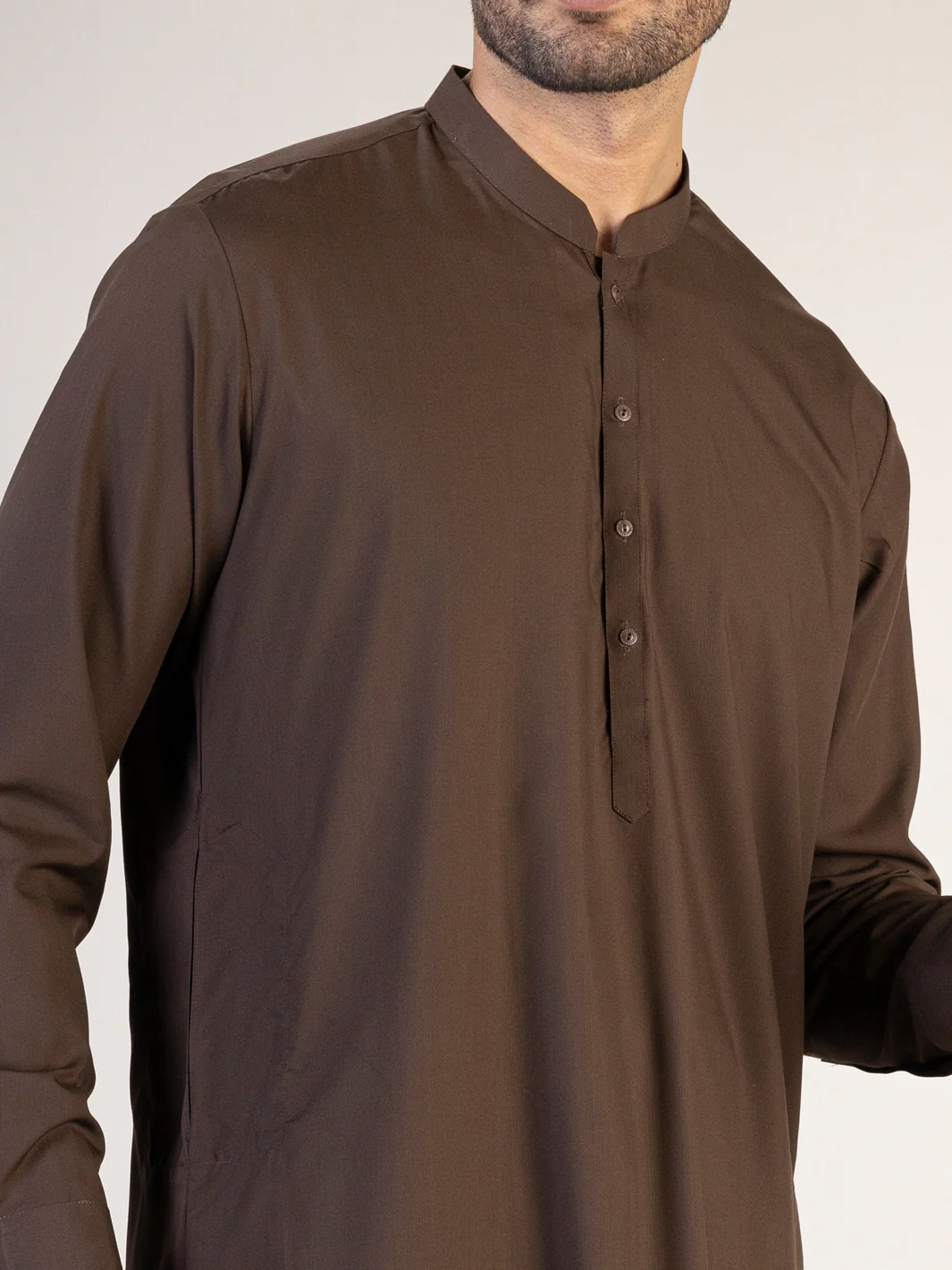 Brown Kameez Shalwar - AL-KS-2840B - Image 3
