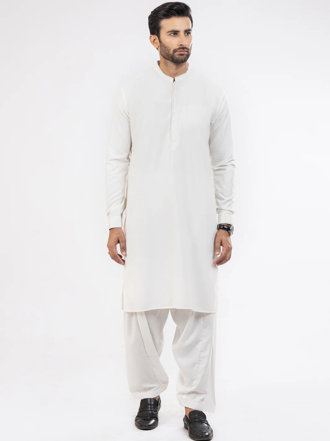 White Kameez Shalwar - AL-KS-2849