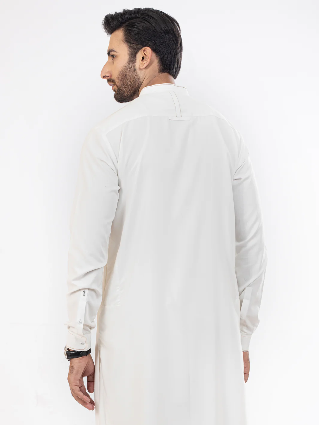 White Kameez Shalwar - AL-KS-2849 - Image 2