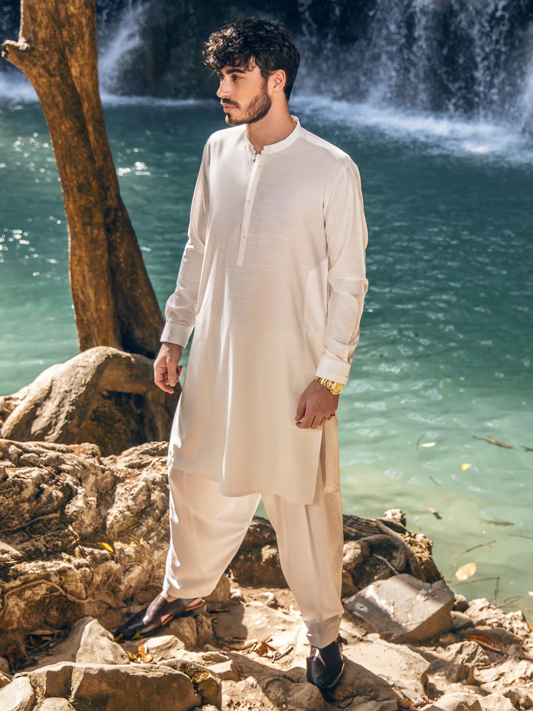 White Kameez Shalwar - AL-KS-2851