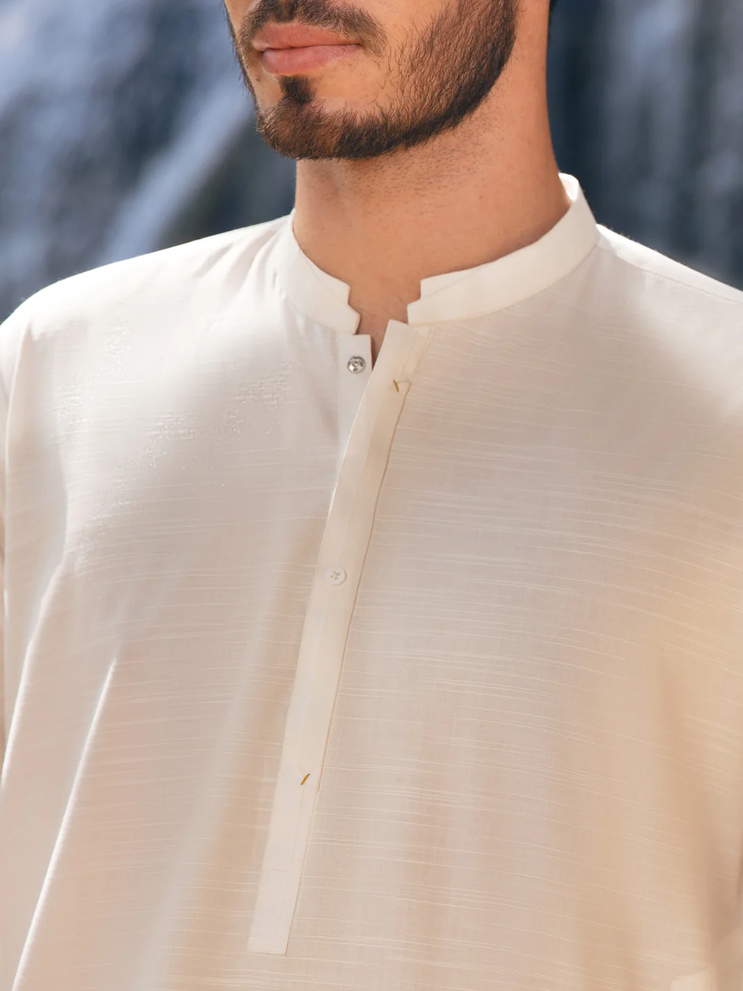 White Kameez Shalwar - AL-KS-2851 - Image 5