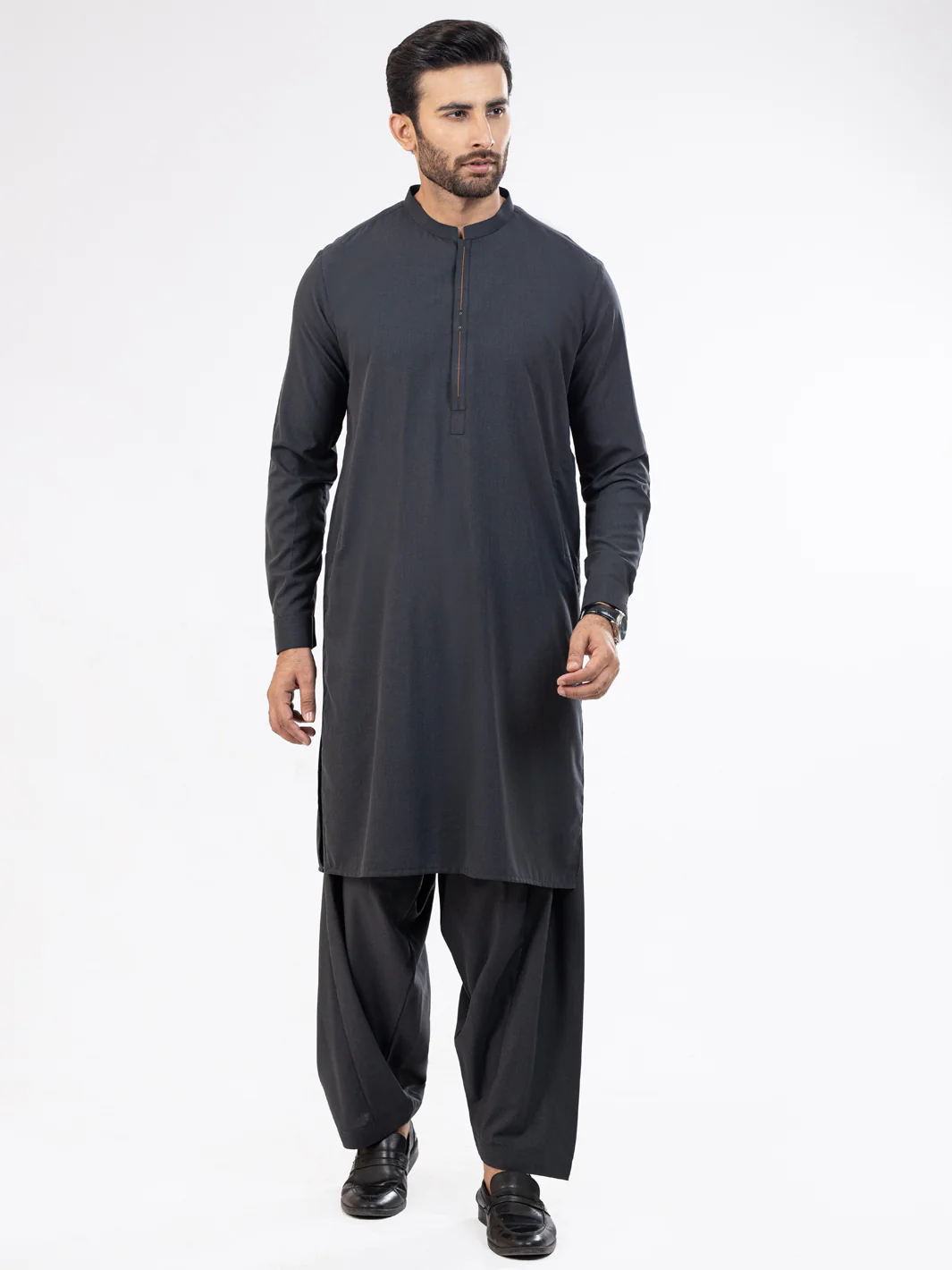Grey Kameez Shalwar - AL-KS-2861