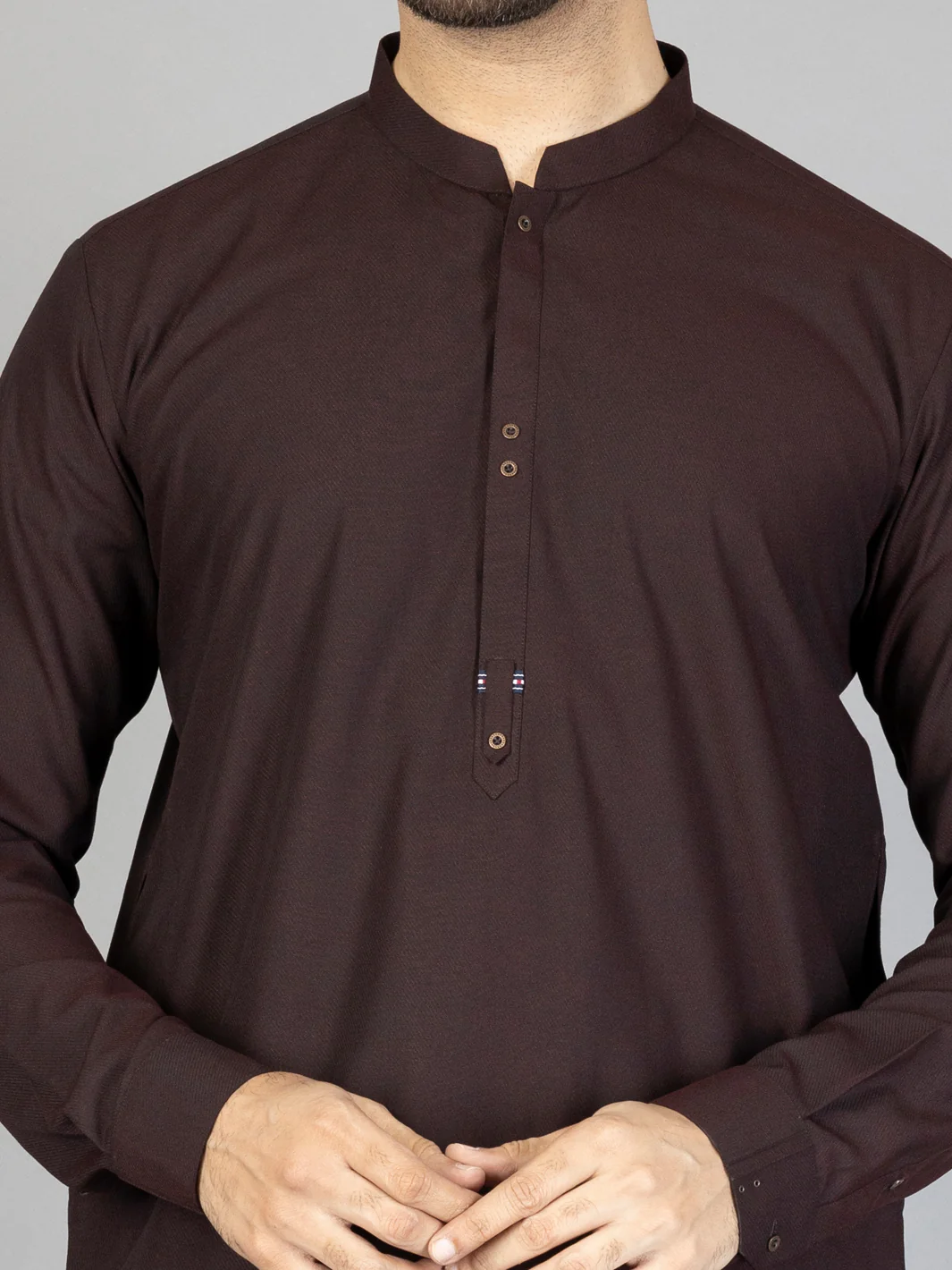 Maroon Blended Kameez Shalwar - AL-KS-2868 - Image 2