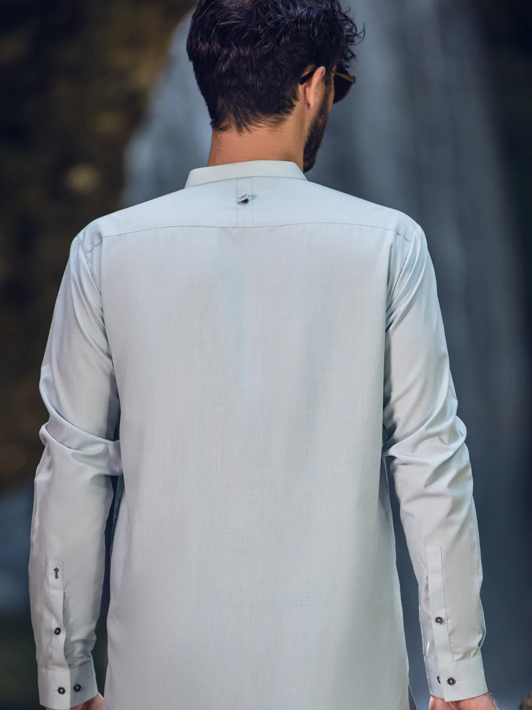 Light Blue Kameez Shalwar - AL-KS-2887 - Image 2
