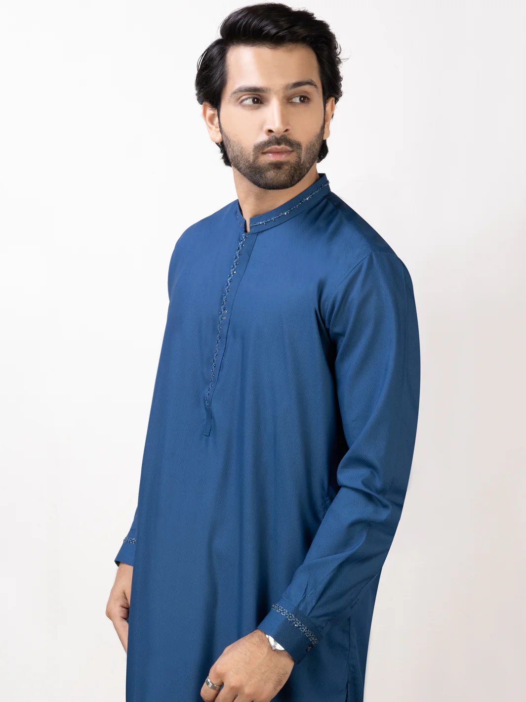 Blue Kameez Shalwar - AL-KS-2891 - Image 2
