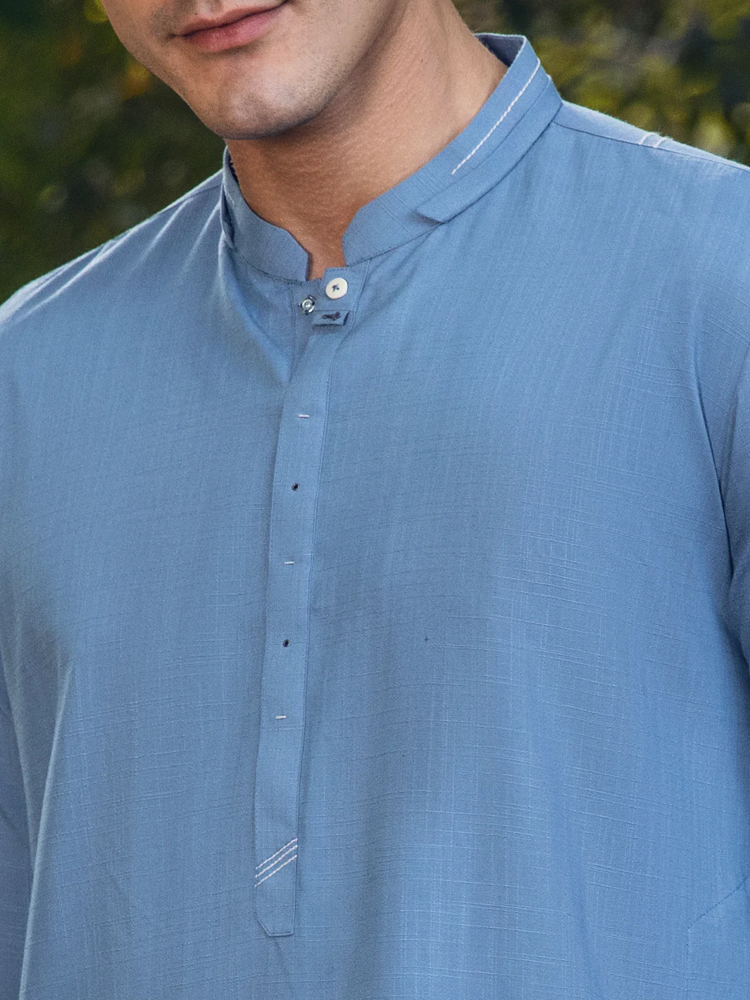 Light Blue Kameez Shalwar - AL-KS-2898 - Image 5