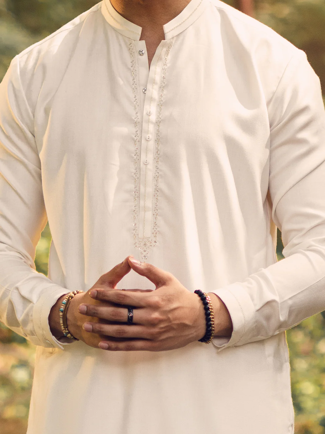 Off White Kameez Shalwar - AL-KS-2899 - Image 5
