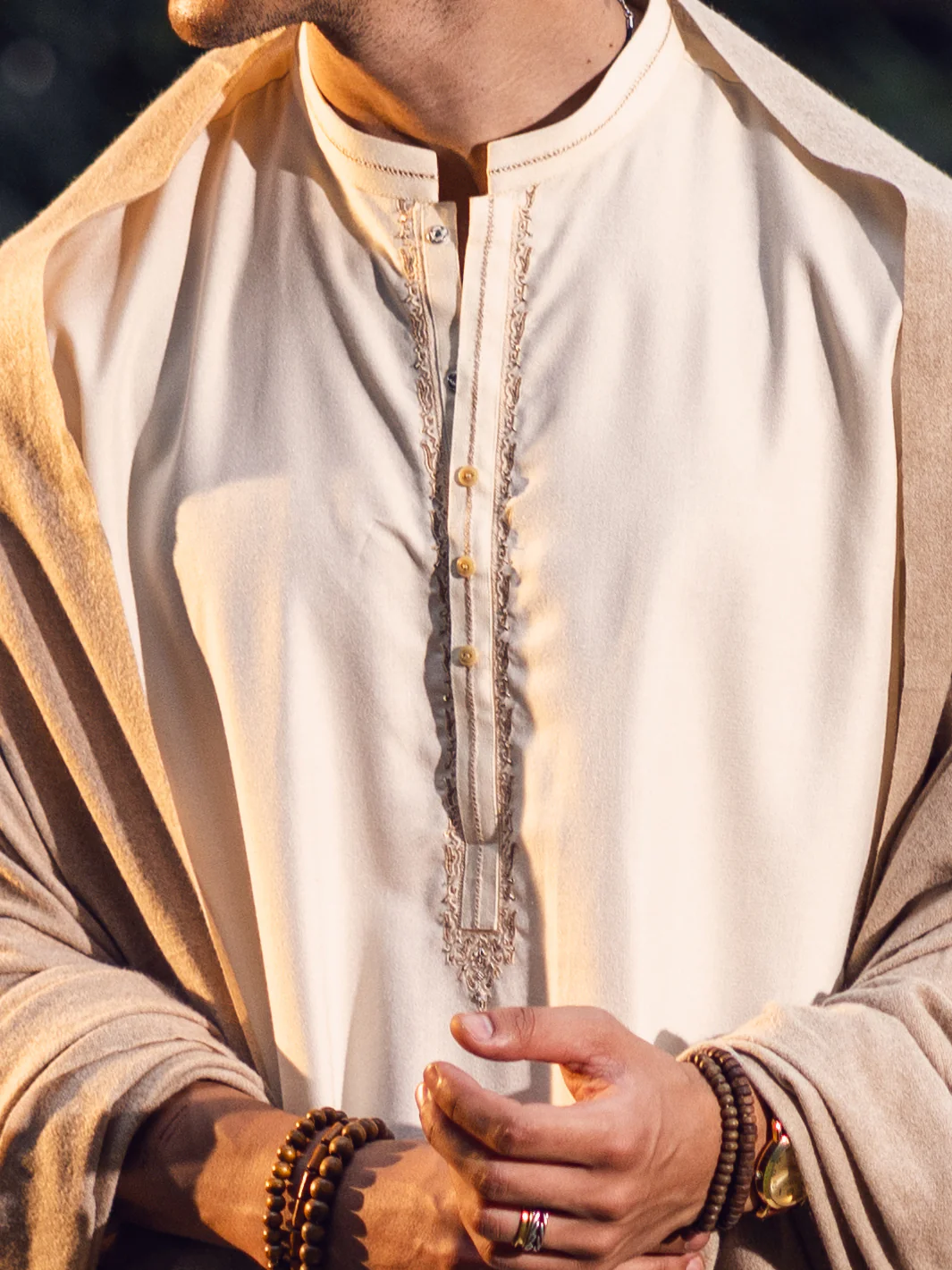 Cream Kameez Shalwar - AL-KS-2900 - Image 4