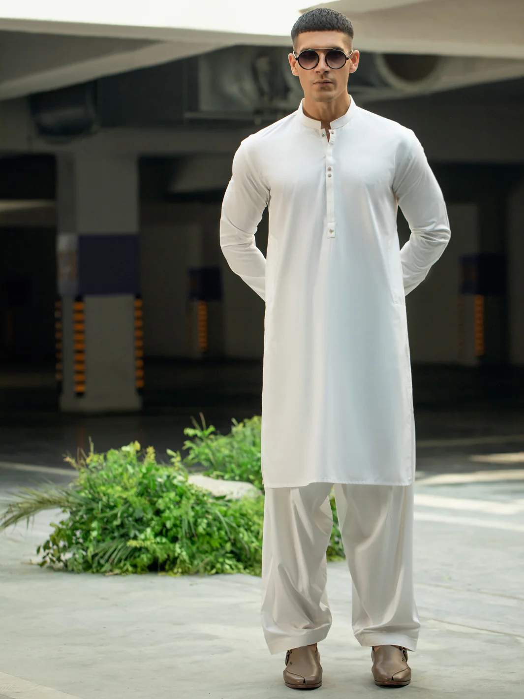 White Kameez Shalwar - AL-KS-2912