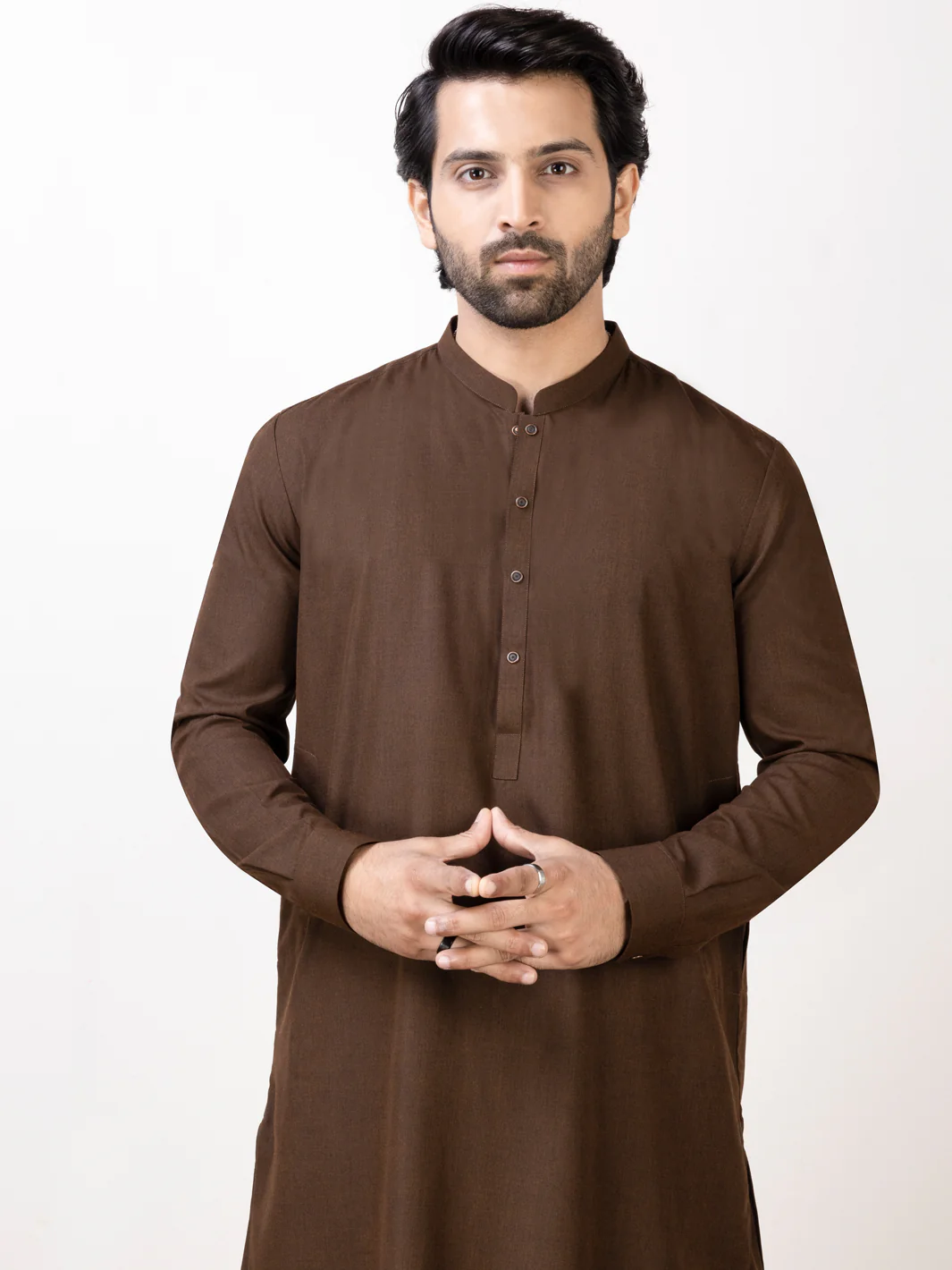 Brown Kameez Shalwar - AL-KS-2914 - Image 2