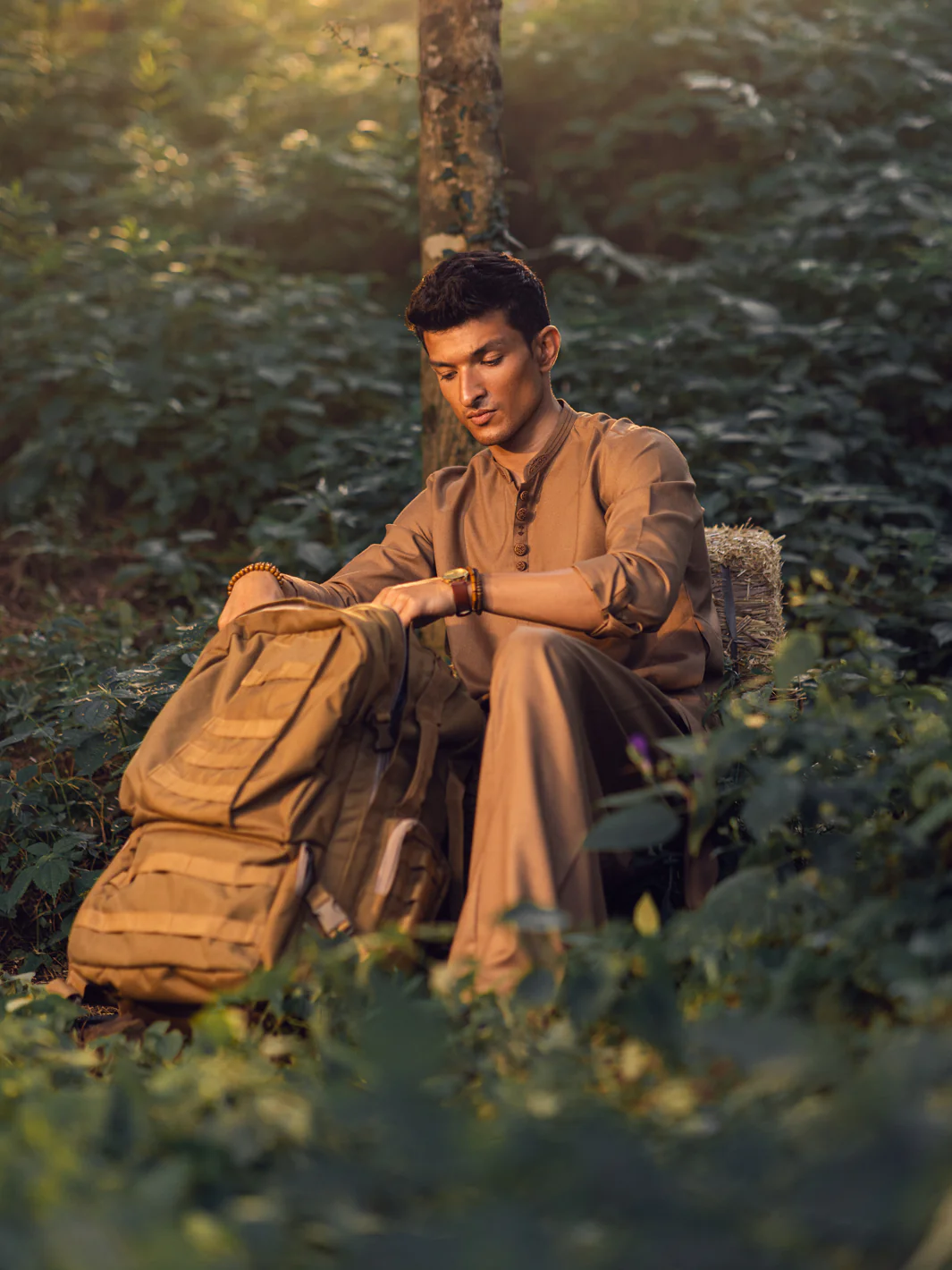 Brown Kameez Shalwar - AL-KS-2937 - Image 4