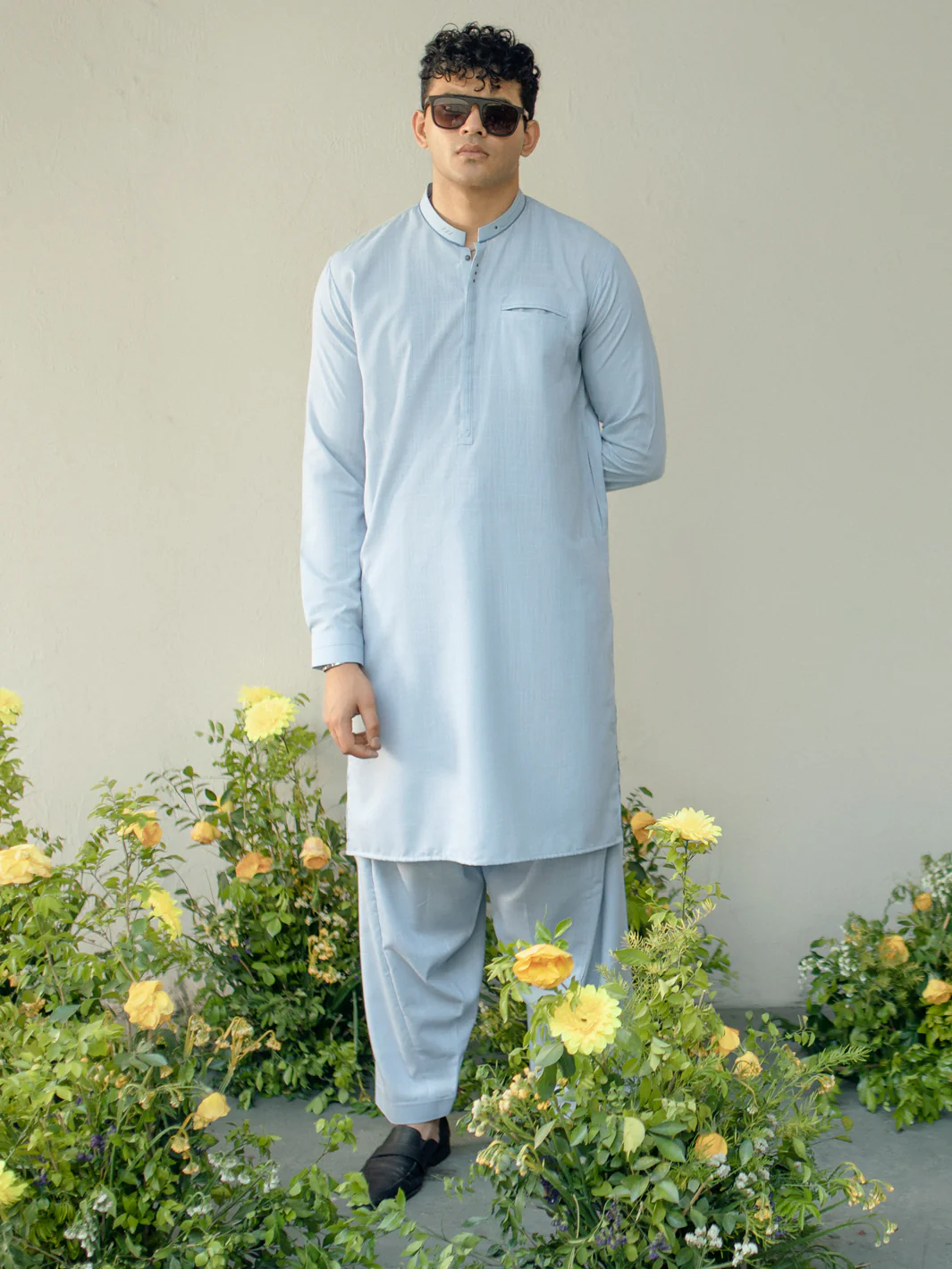 Light Blue Kameez Shalwar - AL-KS-2939