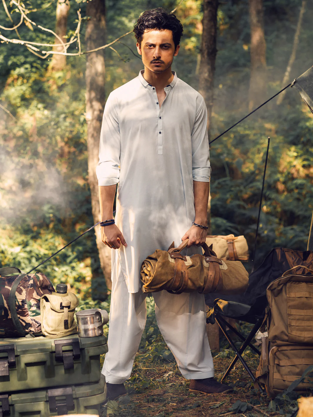 Light Blue Kameez Shalwar - AL-KS-2951 - Image 3