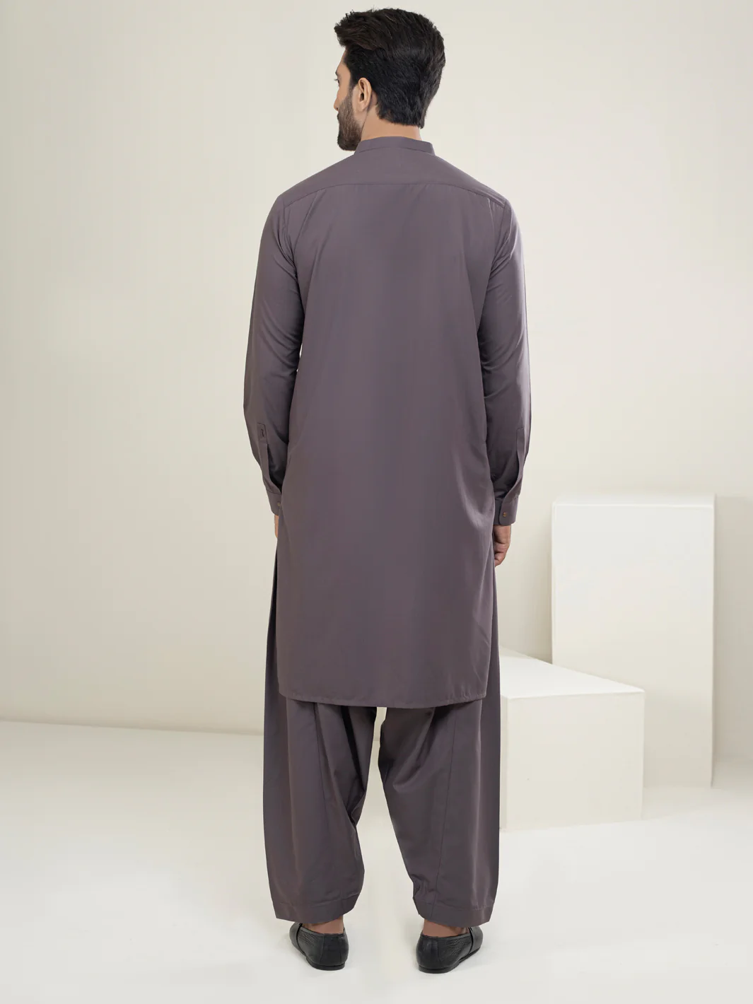 Dull Purple Kameez Shalwar - AL-KS-2953 - Image 2