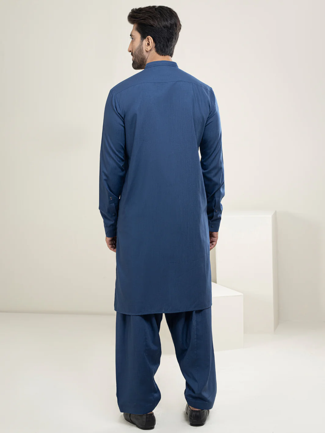 Blue Kameez Shalwar - AL-KS-2960 - Image 2