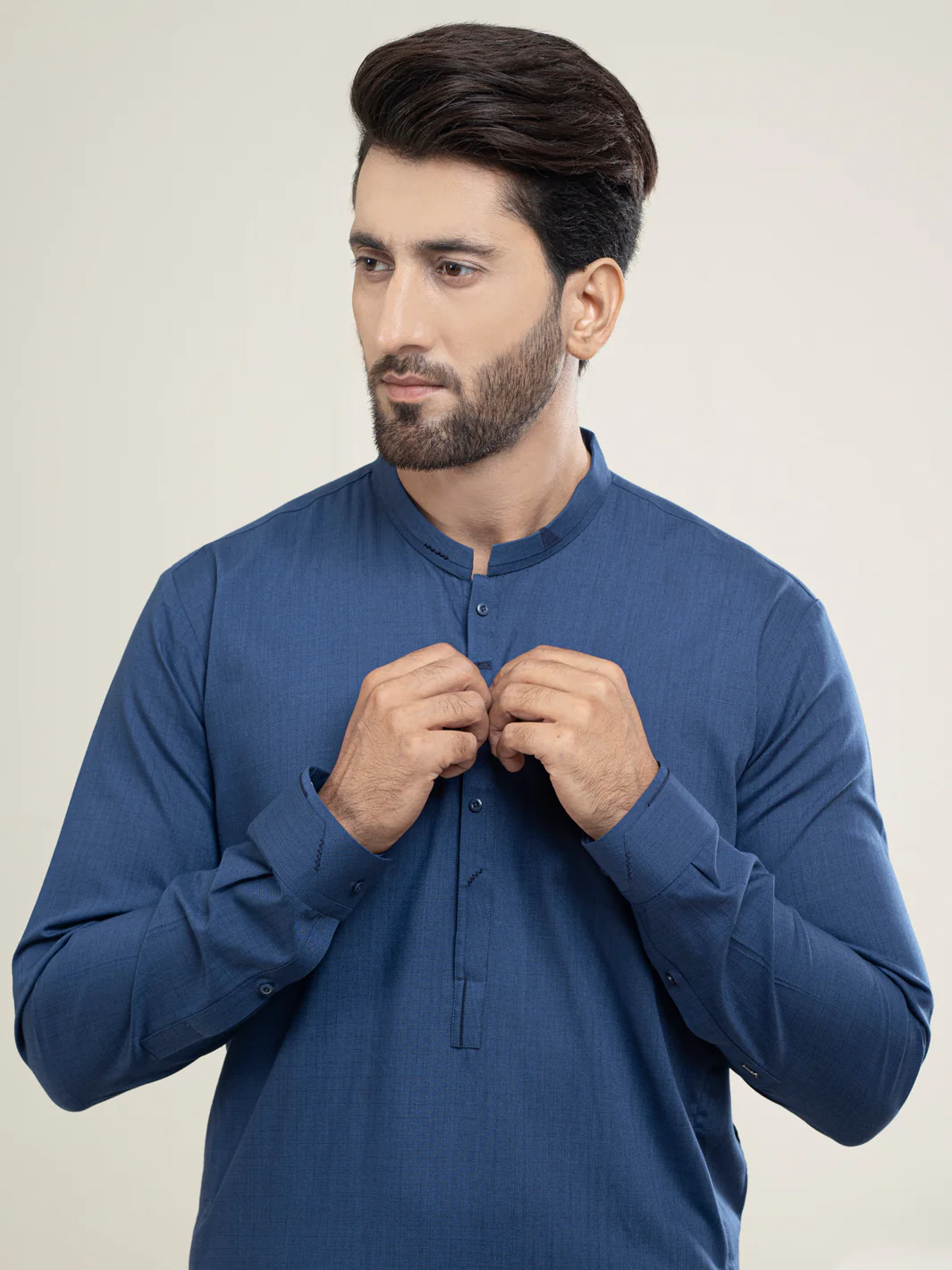 Blue Kameez Shalwar - AL-KS-2960 - Image 3