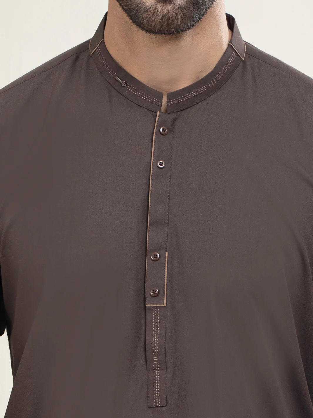 Brown Kameez Shalwar - AL-KS-2967 - Image 3