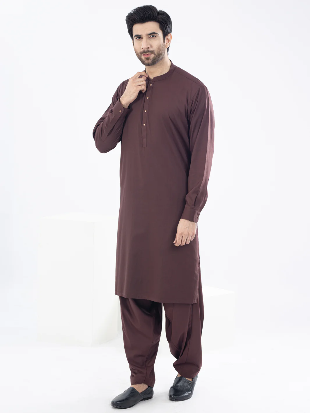 Maroon Kameez Shalwar - AL-KS-2970F
