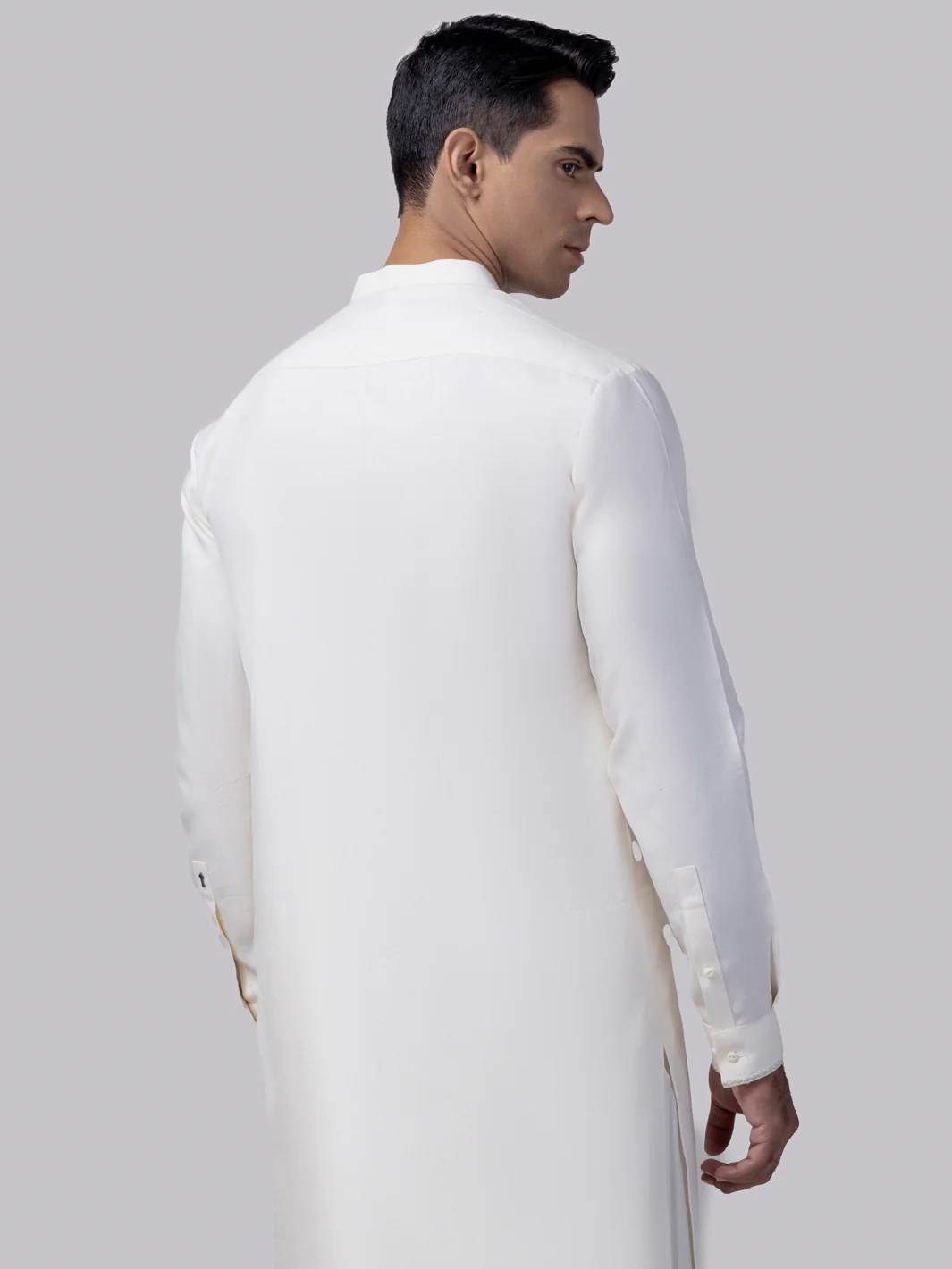 Off White Kameez Shalwar - AL-KS-3016 - Image 3