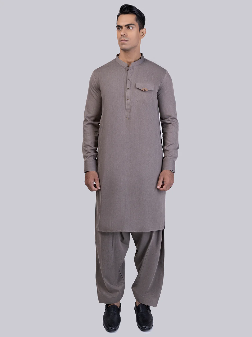 Brown Kameez Shalwar - AL-KS-3020