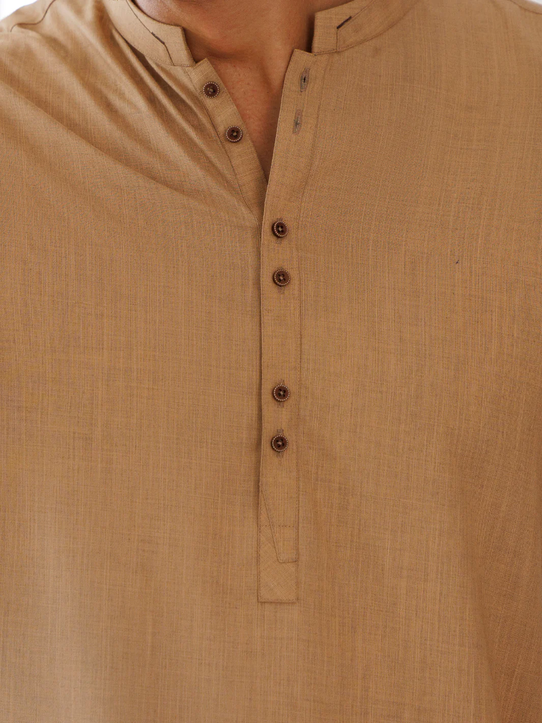 Camel Brown Blended Kameez Shalwar - AL-KS-3110 - Image 3