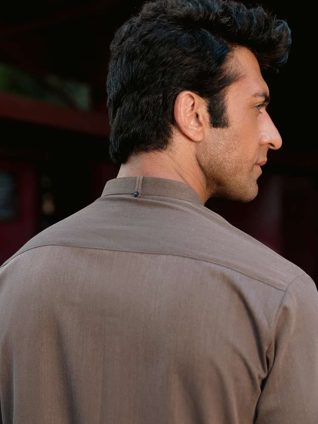 Brown Blended Kameez Shalwar - AL-KS-3117 - Image 5