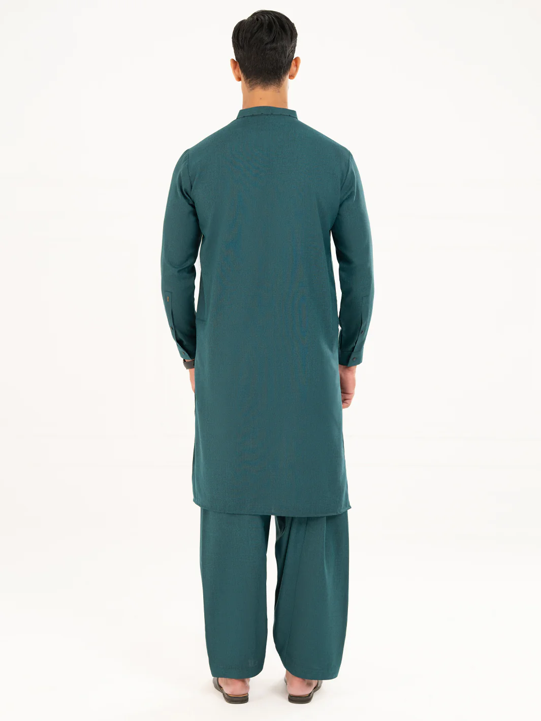 Green Semi-Formal Kameez Shalwar - AL-KS-3161A - Image 5