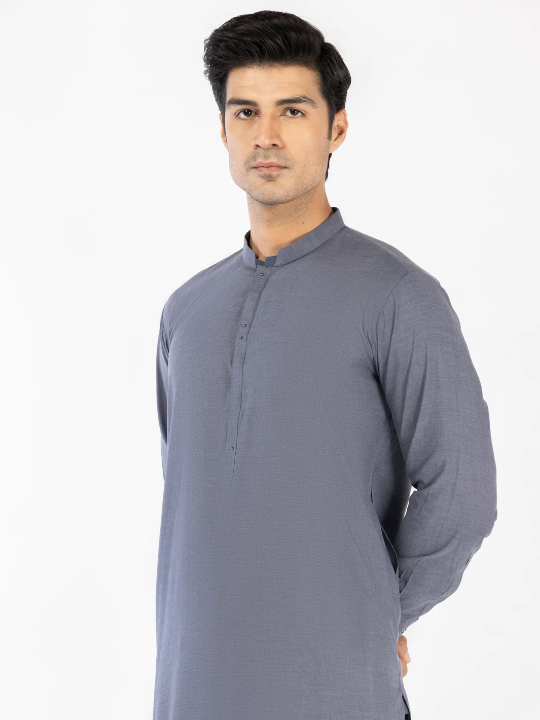 Blue Blended Kameez Shalwar - AL-KS-3162 - Image 3