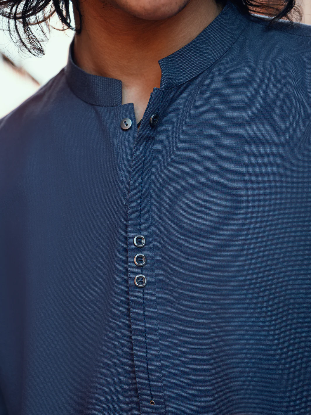 Blue Cut & Sew Kameez Shalwar - AL-KS-3176 - Image 7