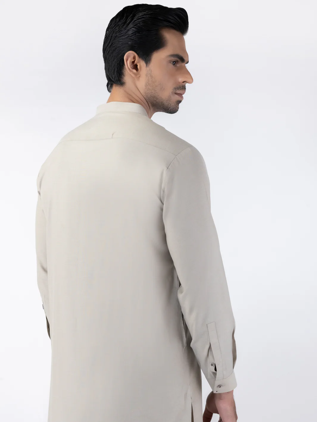 Fawn Blended Kameez Shalwar - AL-KS-3191 - Image 3