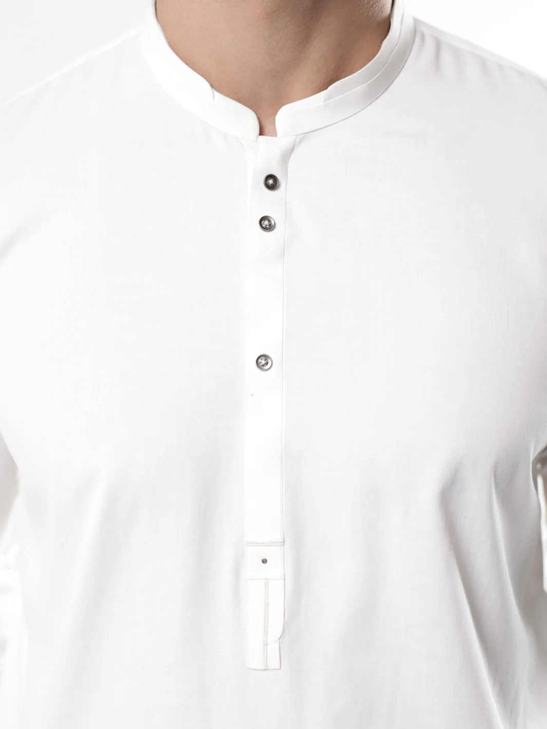 White Blended Kameez Shalwar - AL-KS-3239 - Image 2