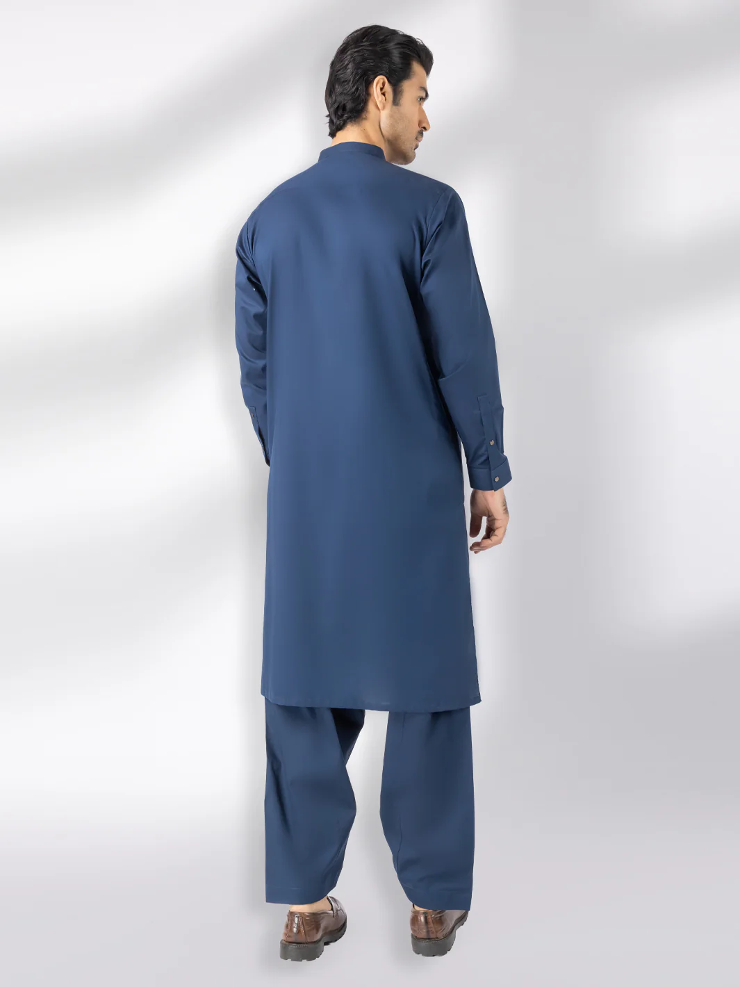 Blue Blended Kameez Shalwar - AL-KS-3243G - Image 2