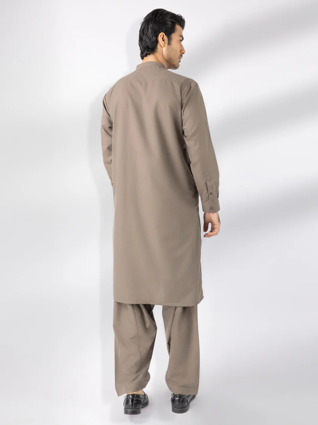 Brown Blended Kameez Shalwar - AL-KS-3244C - Image 2