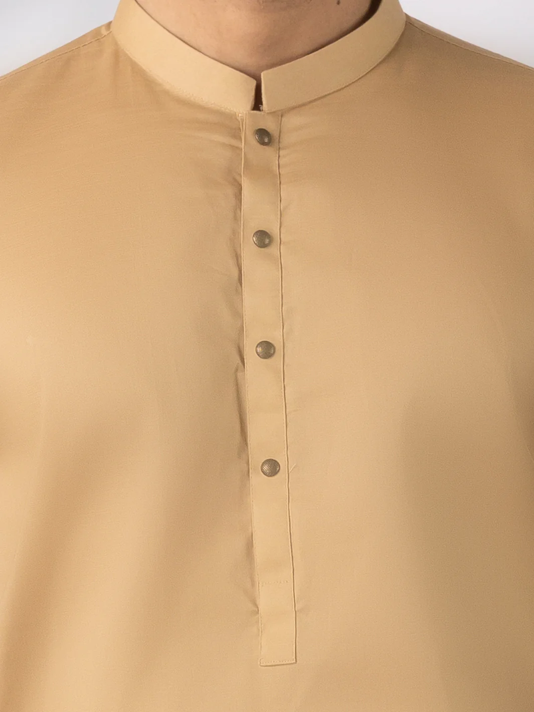 Beige Cotton Kameez Shalwar - AL-KS-3245C - Image 4
