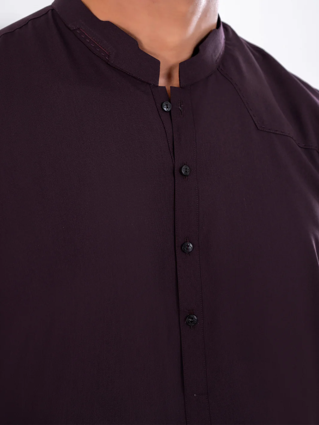 Dark Purple Blended Kameez Shalwar - AL-KS-3248 - Image 2